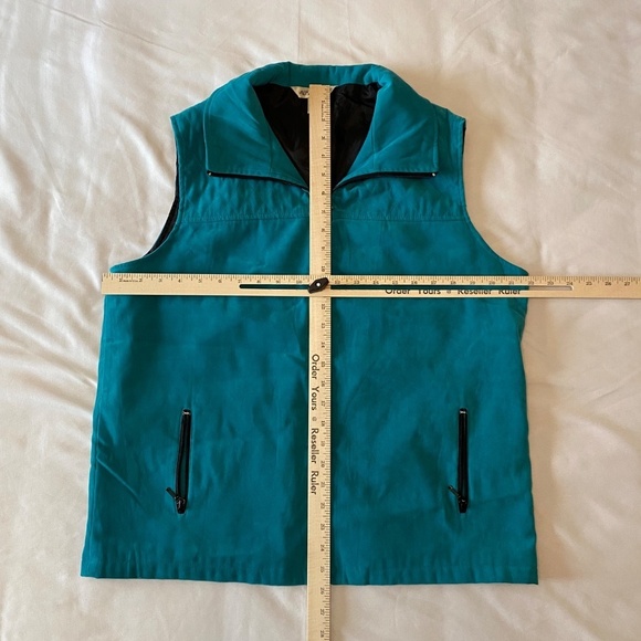 Allison‎ Daly Vest-Teal-Quilted Top-Size 14 - Picture 3 of 7